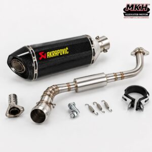 AKRAPOVIČ complete carbon exhaust for Yamaha NMAX and Aerox 155 made in the USA